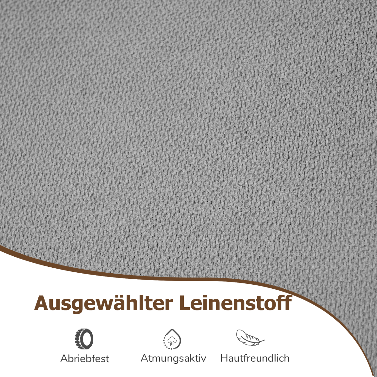 4Er-Set Moderne Esszimmerstühle Armloser Küchenstuhl Mit Geneigter Hoher Rückenlehne Grau