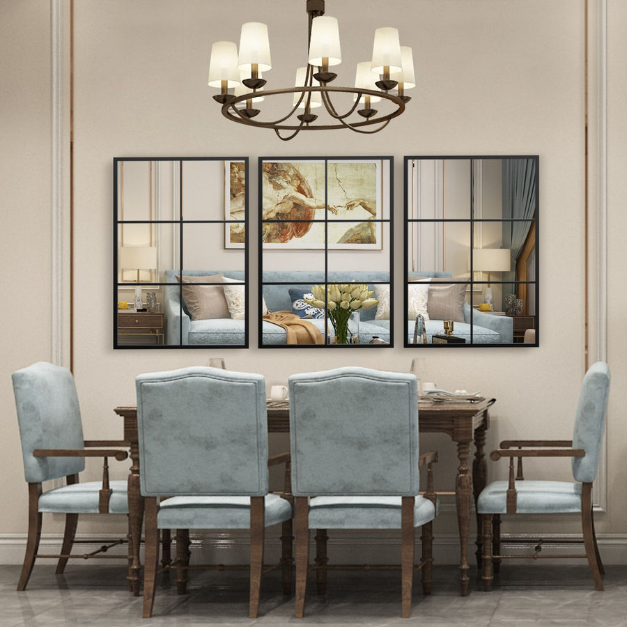 Rechteckiger Spiegel Mit Metallrahmen Dekorativer Wandspiegel Hängespiegel